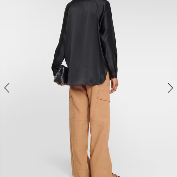 Vince satin band collar blouse - size xs - Picture 8 of 12